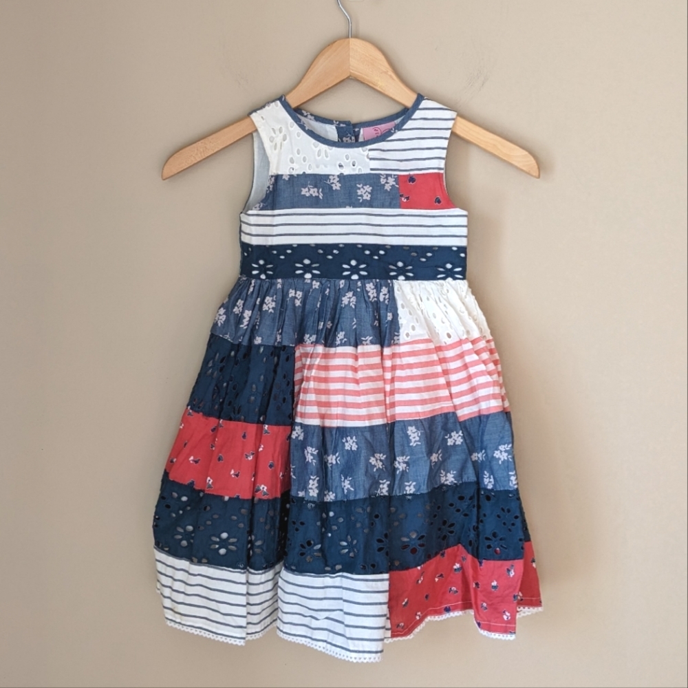 Cutey Couture Sleeveless Americana Patchwork Dress Size 2/3